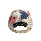 Colorful cap with 'Sams World' logo on a white background