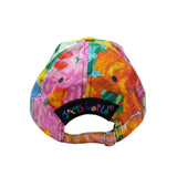 Colorful floral-patterned cap with 'JAM'S WORLD' logo on a white background