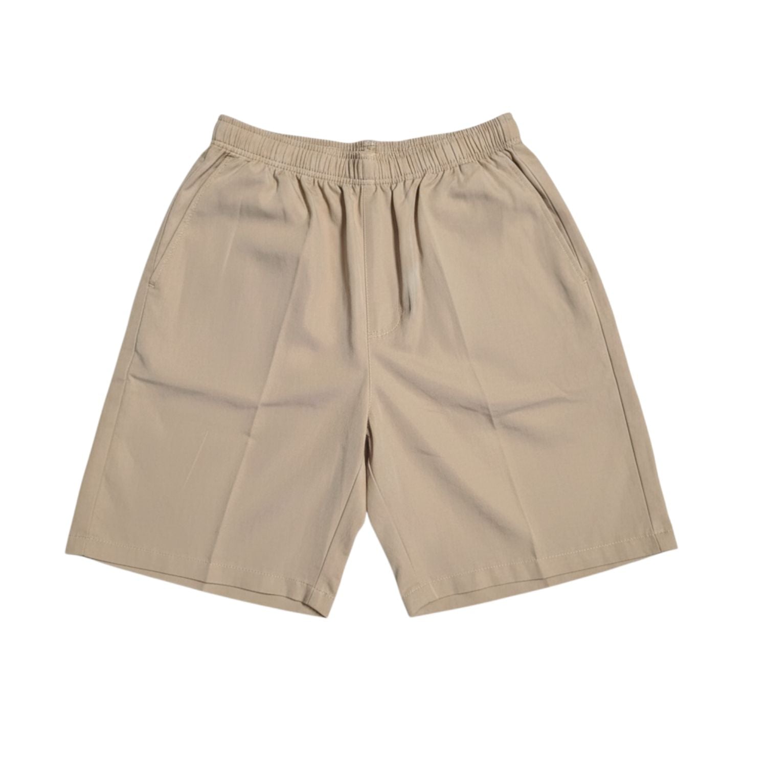 Beige shorts on a white background