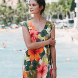 Sherry Dress - Hibiscus Palm