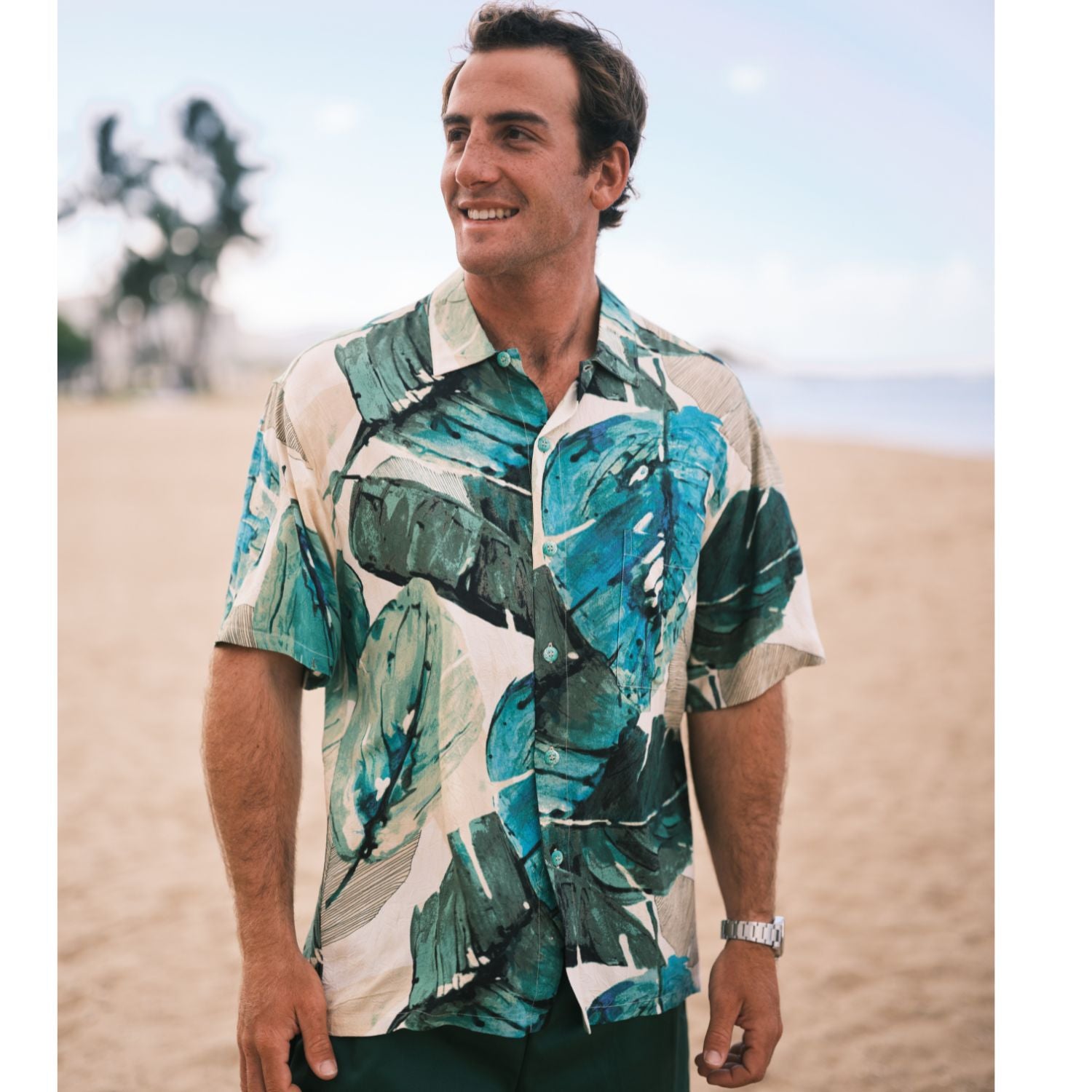 Men's Retro Aloha Shirt - Palo Santo