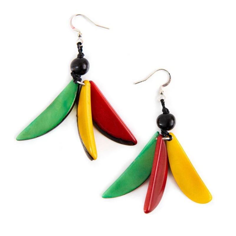 Tagua Nut Violeta Earrings - Multi