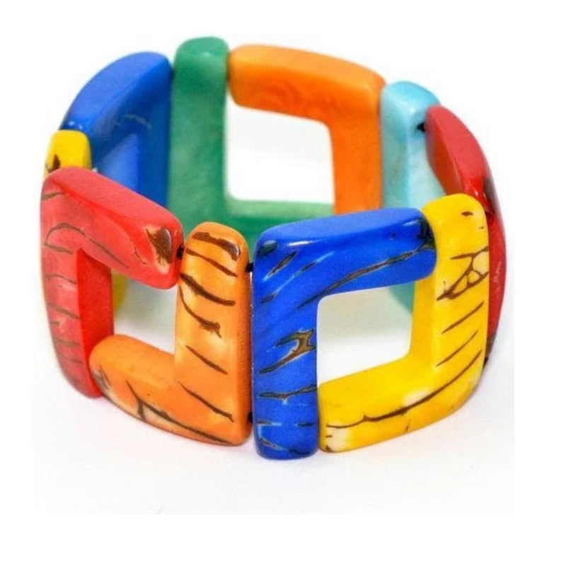 Pulsera Santiago de Nuez de Tagua - Multicolores