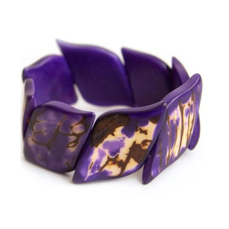 Bracelet Athina Noix de Tagua - Violet