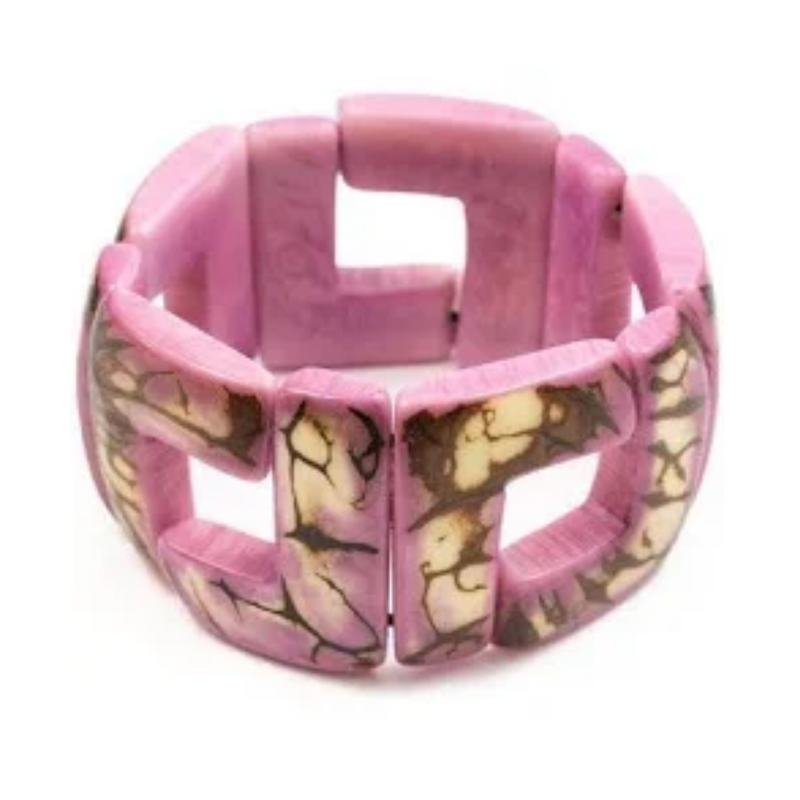 Tagua Nut Santiago Bracelet - Violet