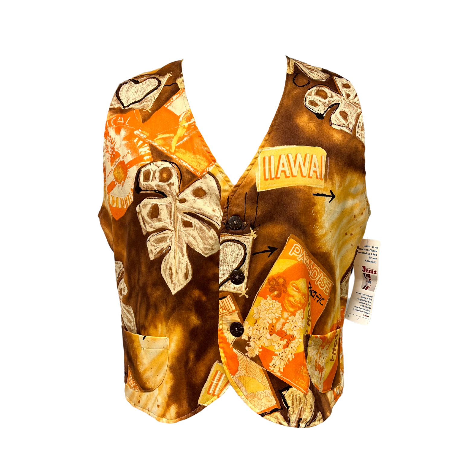Gilet Surf Line Hawaii des années 1990 - Pacifica Brown