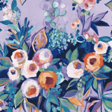 multicolor botanical pattern fabric swatch animated