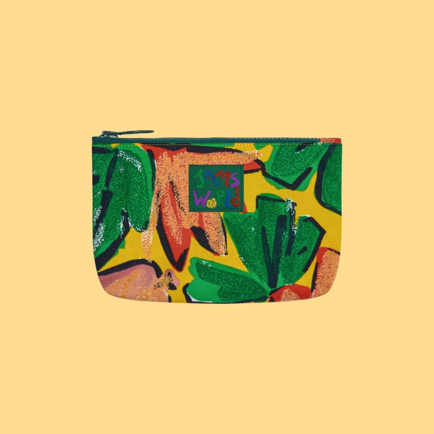 Jams World Go-To 带衬里拉链手拿包 - 黄色花朵