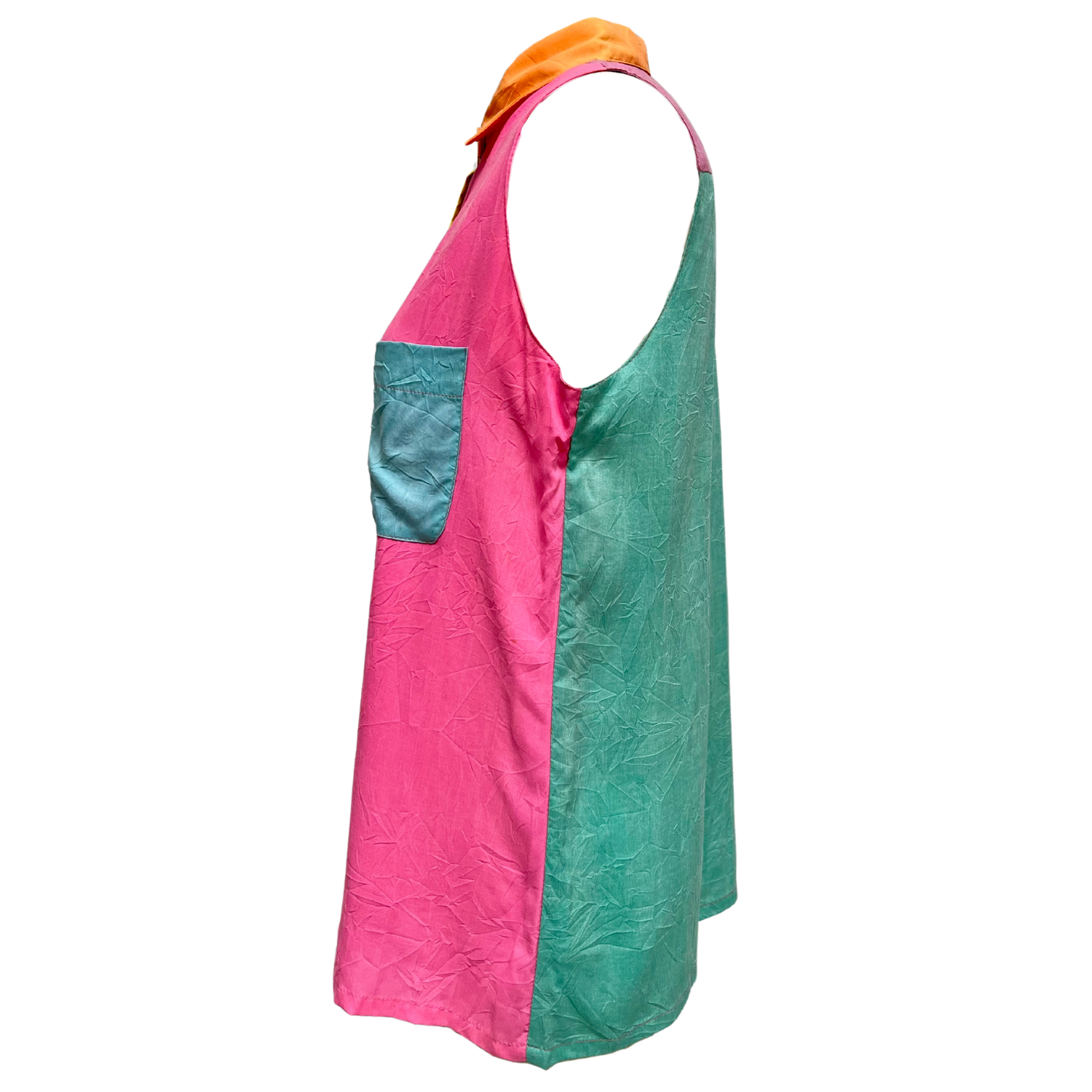 Échantillon de haut sans manches à blocs de couleurs 1988