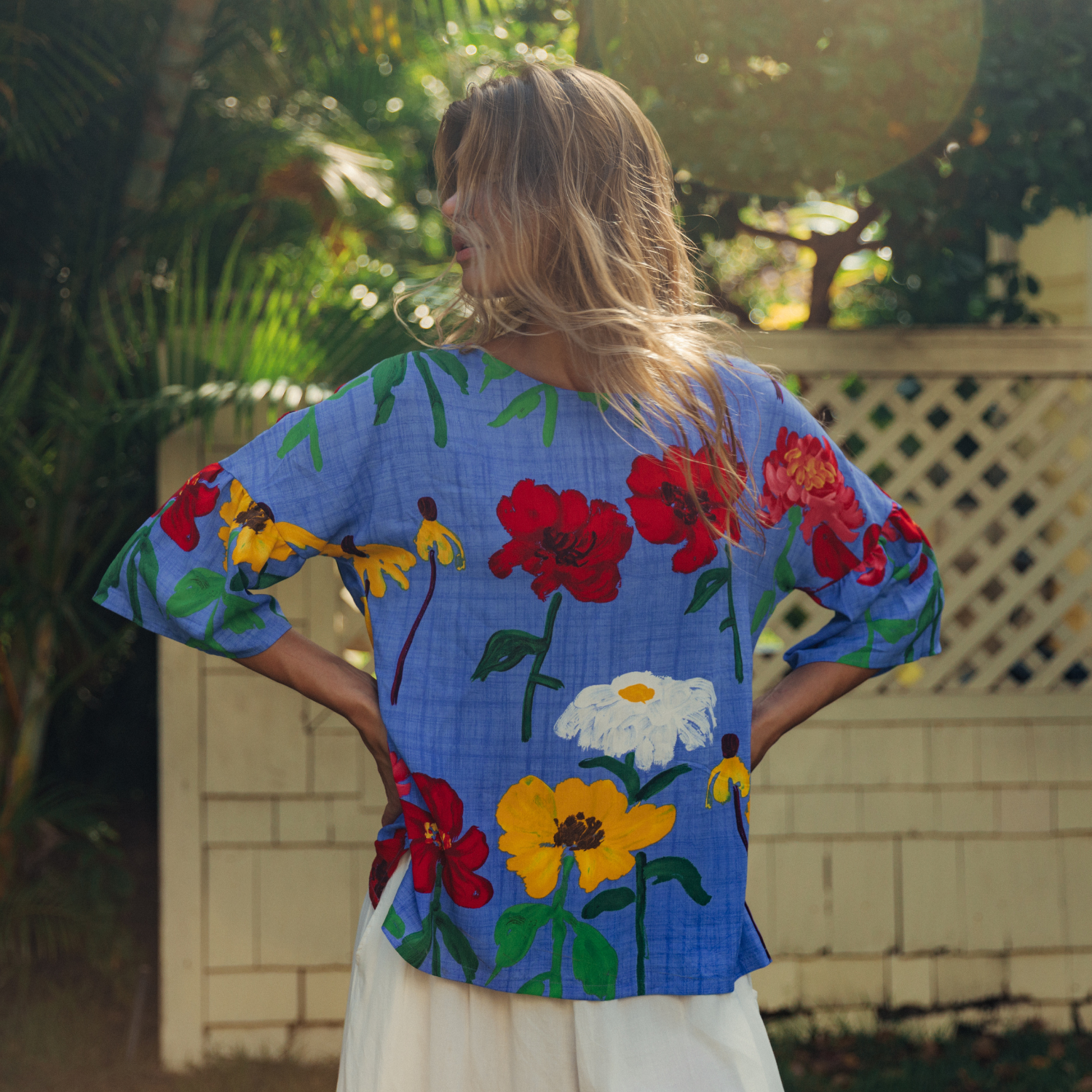 Belle Top - Zinnias