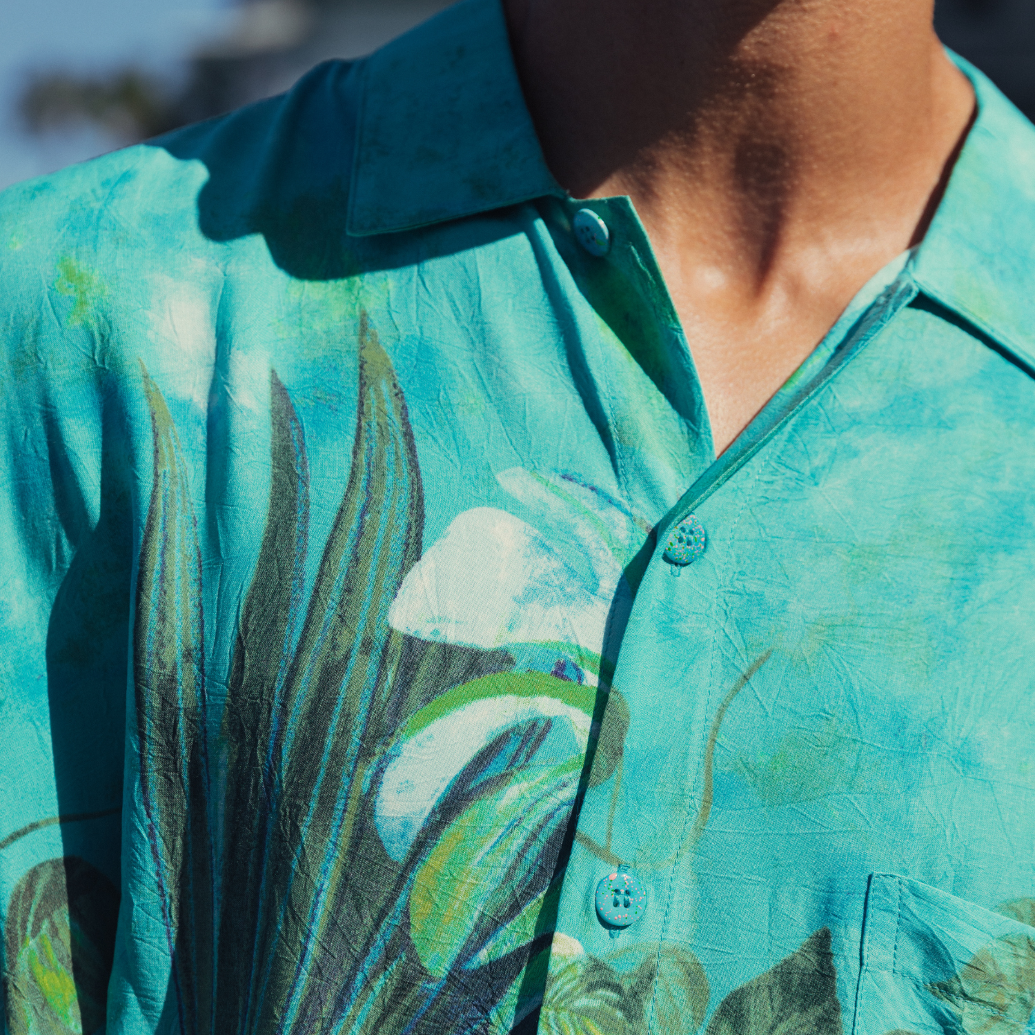 Men's Retro Shirt - Emerald Forest