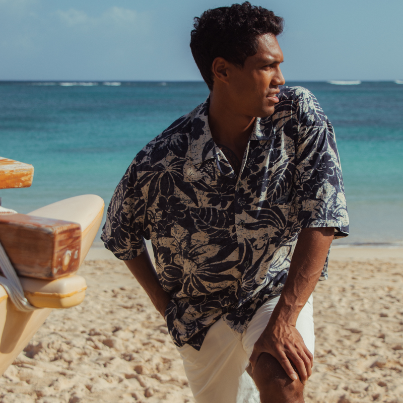 Camisa Retro Hombre - Koa Indigo