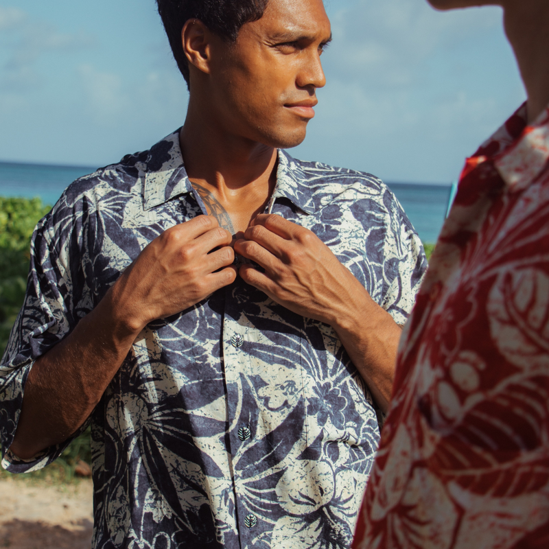 Camisa Retro Hombre - Koa Indigo
