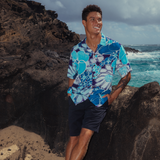 MEN'S RETRO SHIRT - COOL BLUE