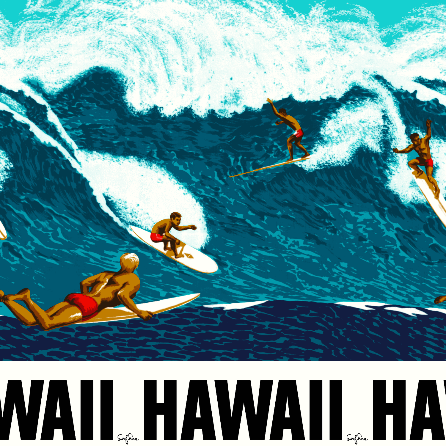 Crop de pierna ancha - Big Wave