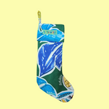 Christmas Stocking - Pineapple Hibiscus Green
