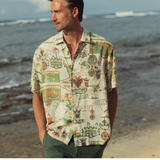 Men's Retro Shirt - Mediterranean