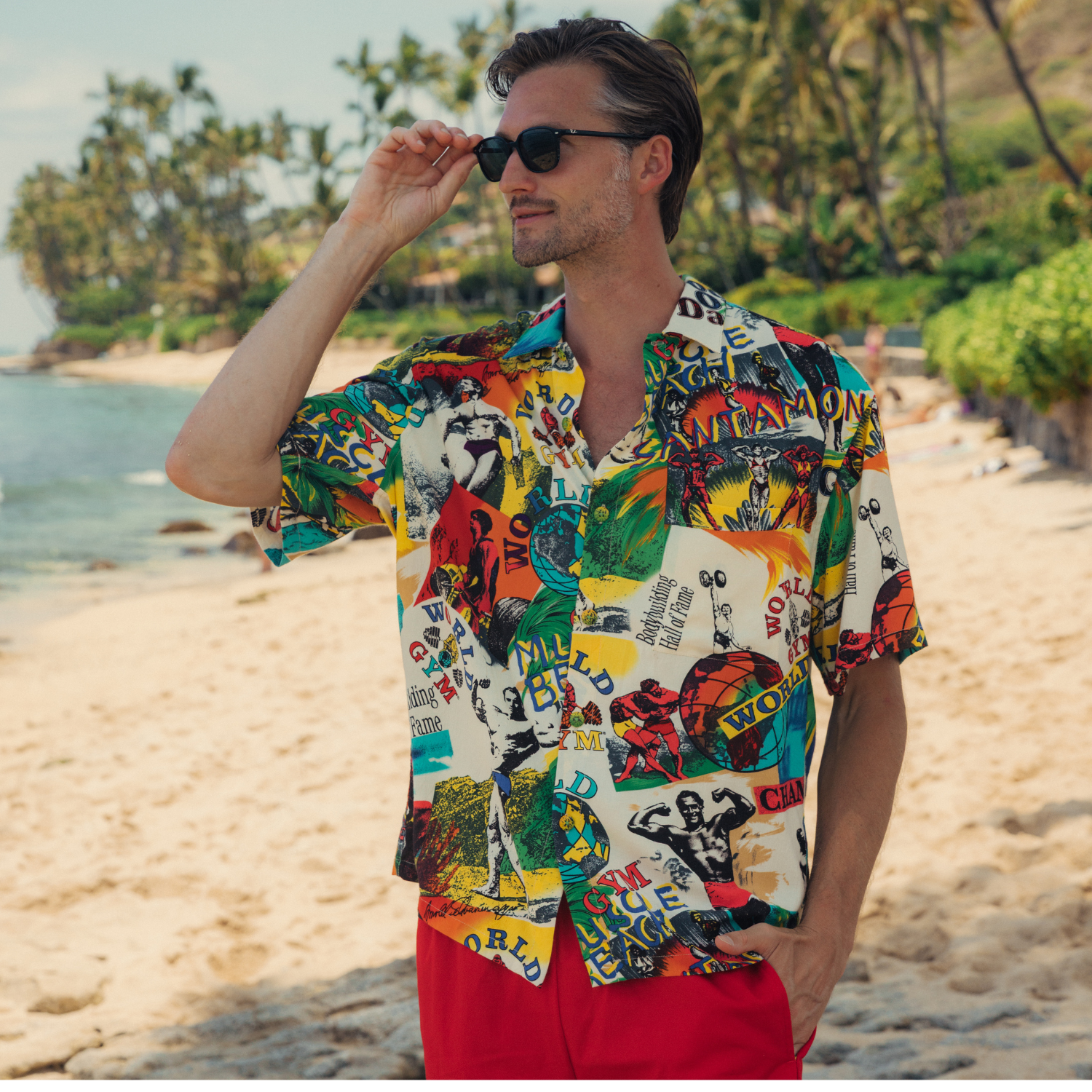 希少　Jams World GOLD GYM Men's Retro Shirt | Vintage World Gym Style | Jams World