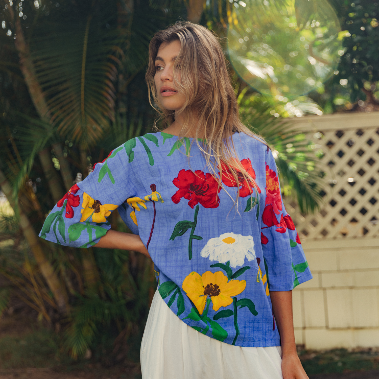 Belle Top - Zinnias