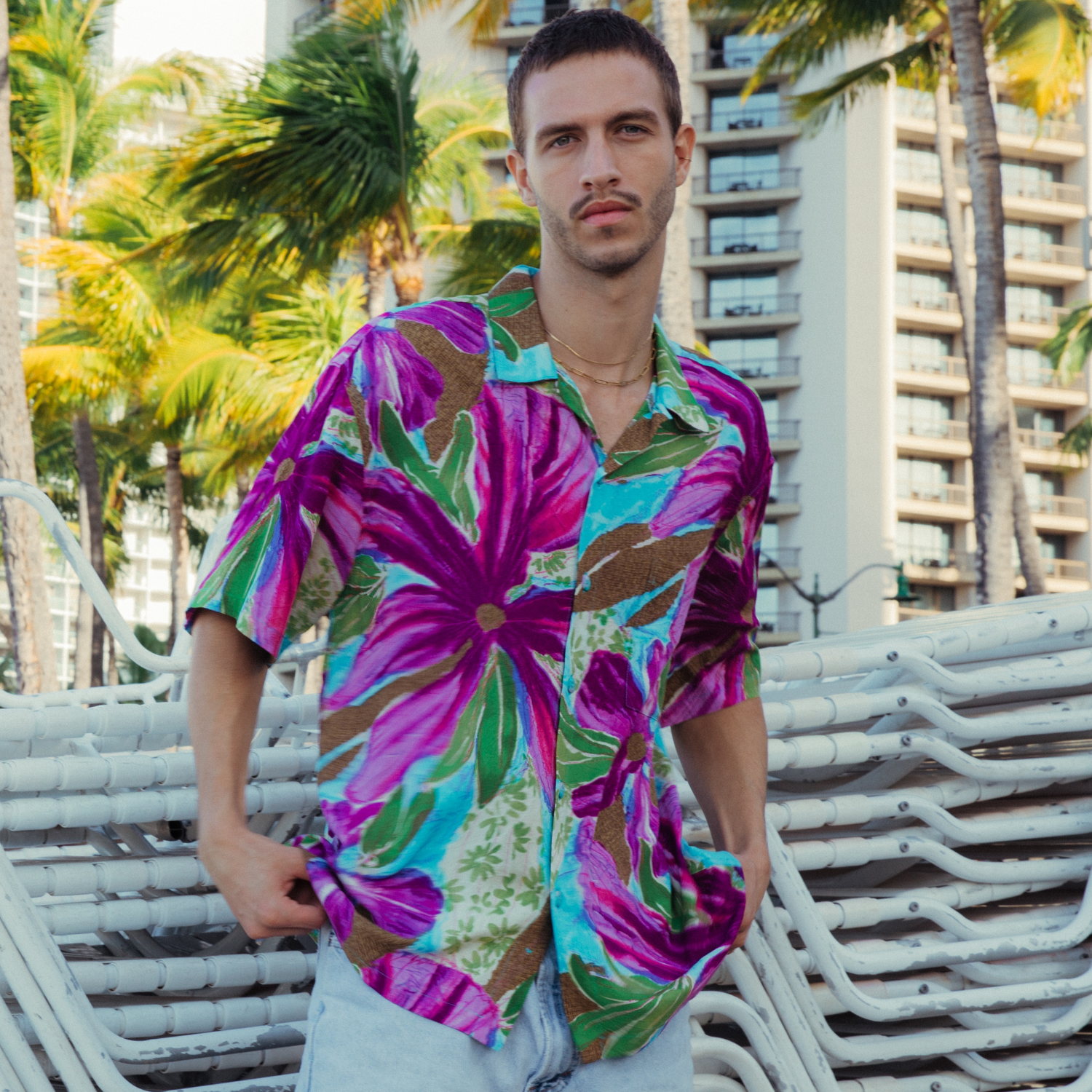Chemise Rétro Homme - Flower Song