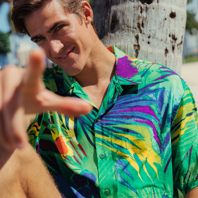 Men's Retro Shirt - Jungle Palm