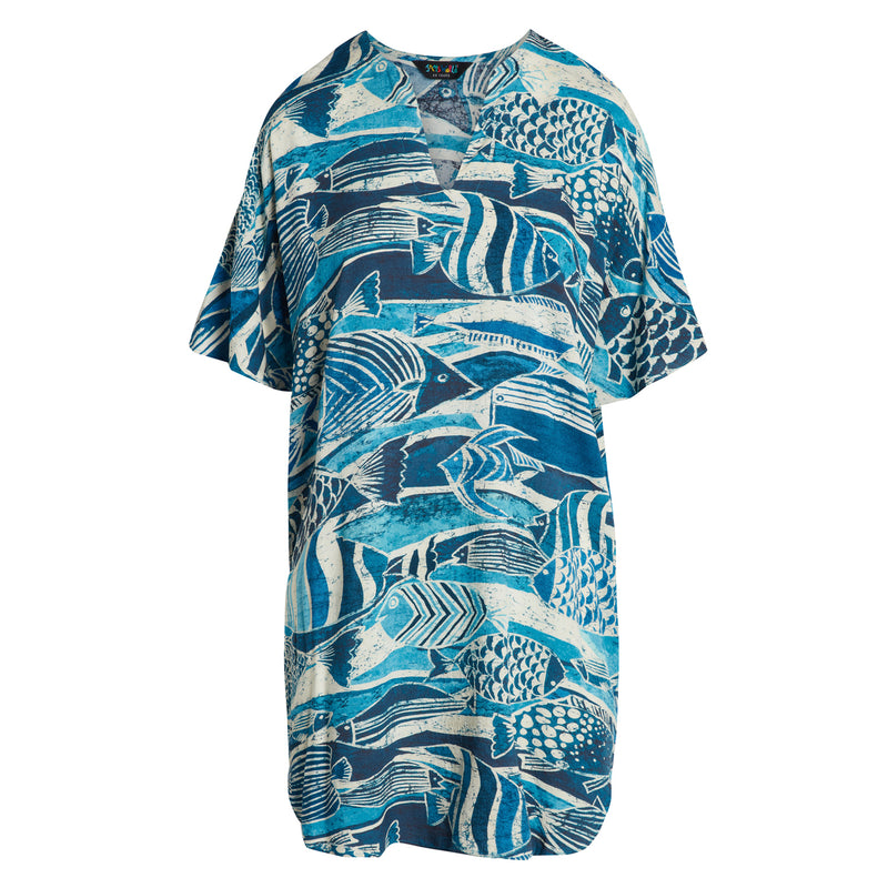 Short Casablanca Dress Rainbow Runner Denim