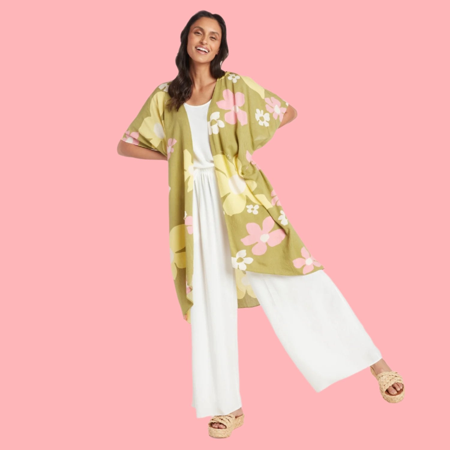 Chaqueta tipo kimono - Tradewinds Oliva