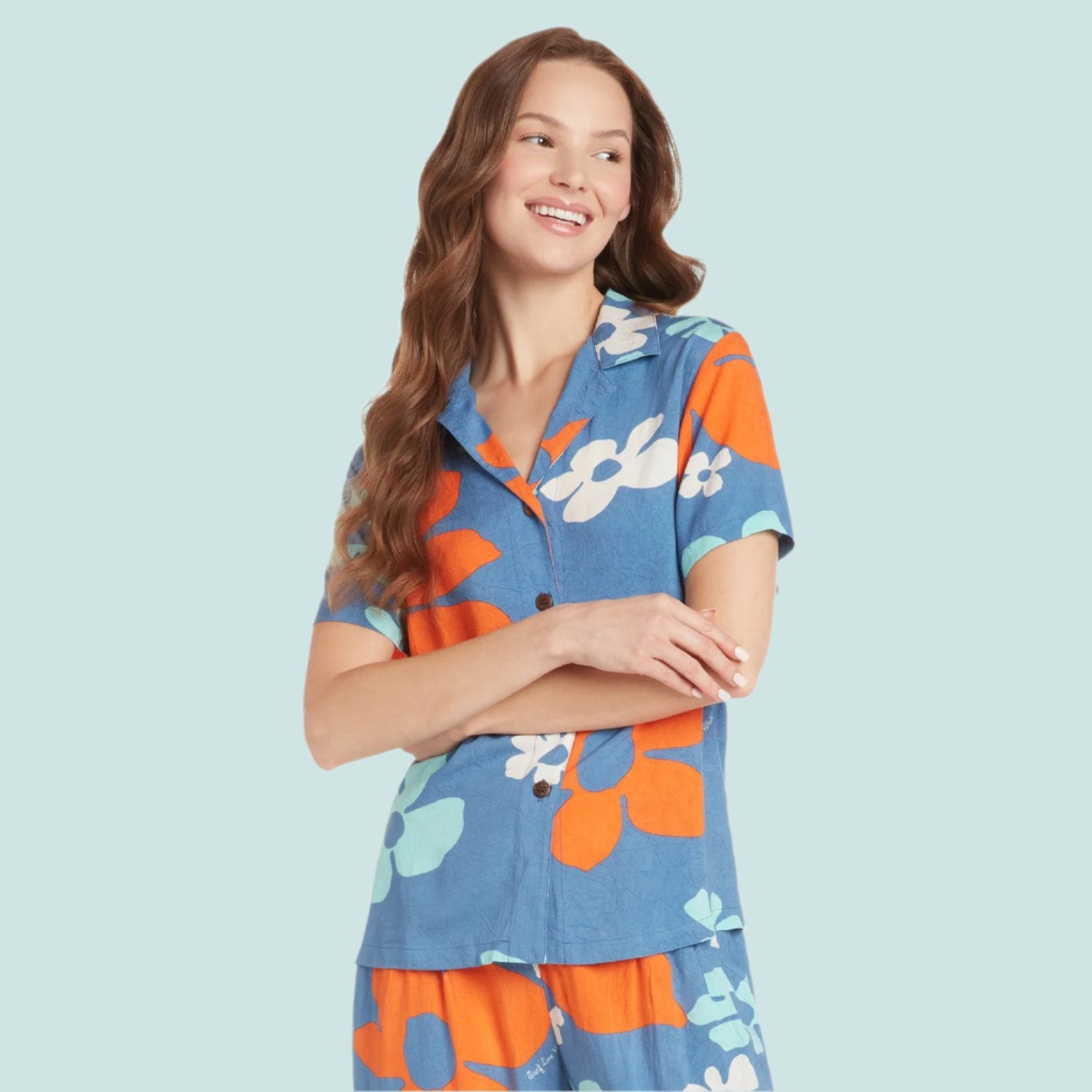 Haut imprimé - Tradewinds Retro Blue