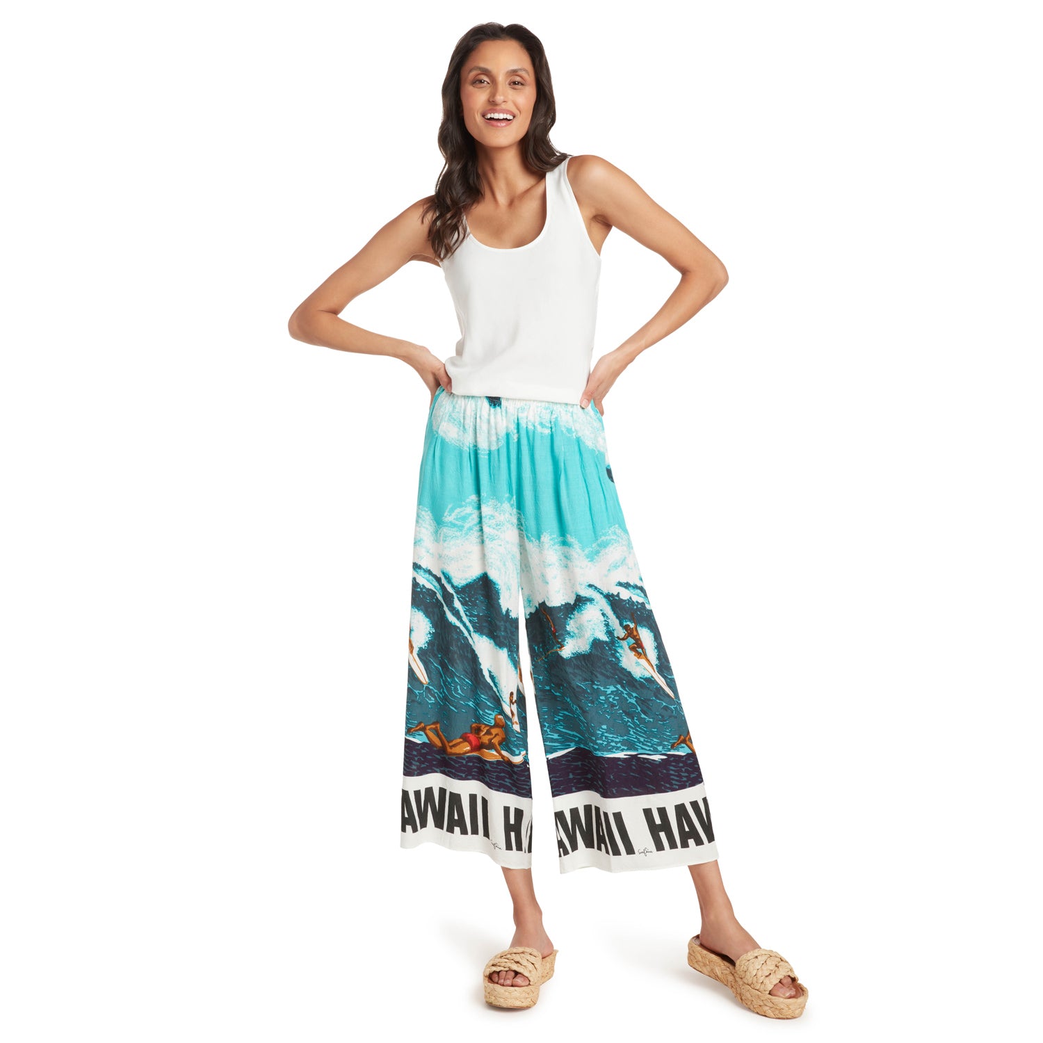 Crop de pierna ancha - Big Wave