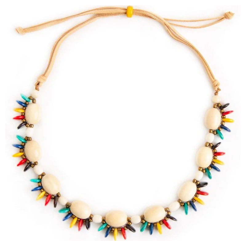 Collier Gretchen aux noix de Tagua - Multi
