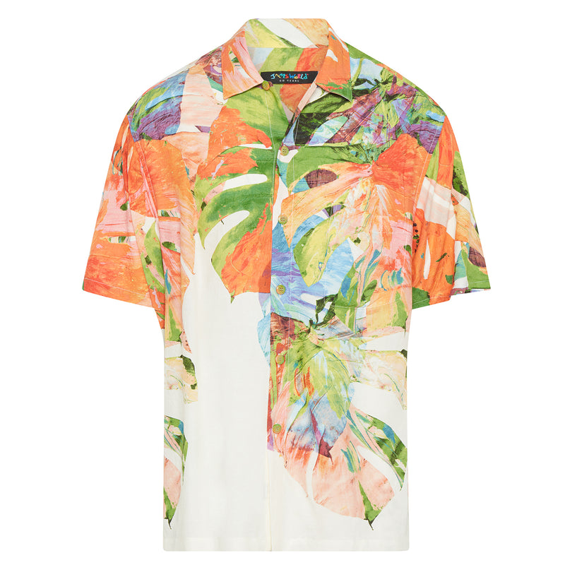 'Akala (Pink) Men's Retro Shirt - Monstera