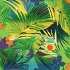 Mixed Long Ruffle Dress - Jungle Palm