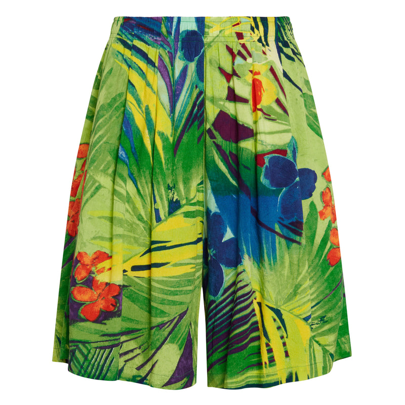 Pantalón corto unisex de rayón Volley - Jungle Palm