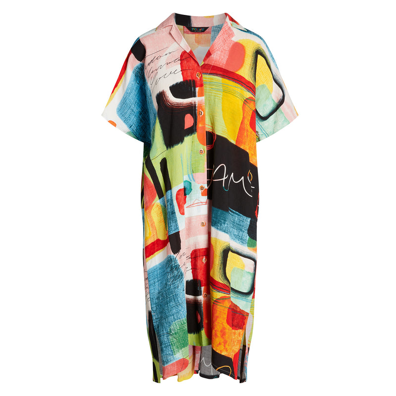 Robe chemise - Bloc de couleurs