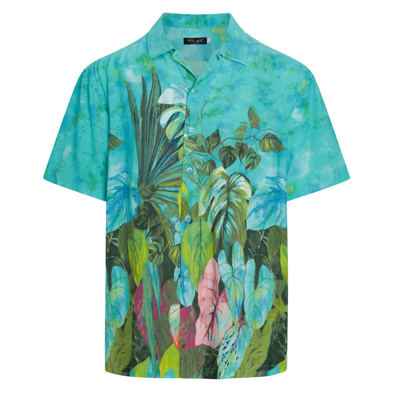 Men's Retro Shirt - Emerald Forest