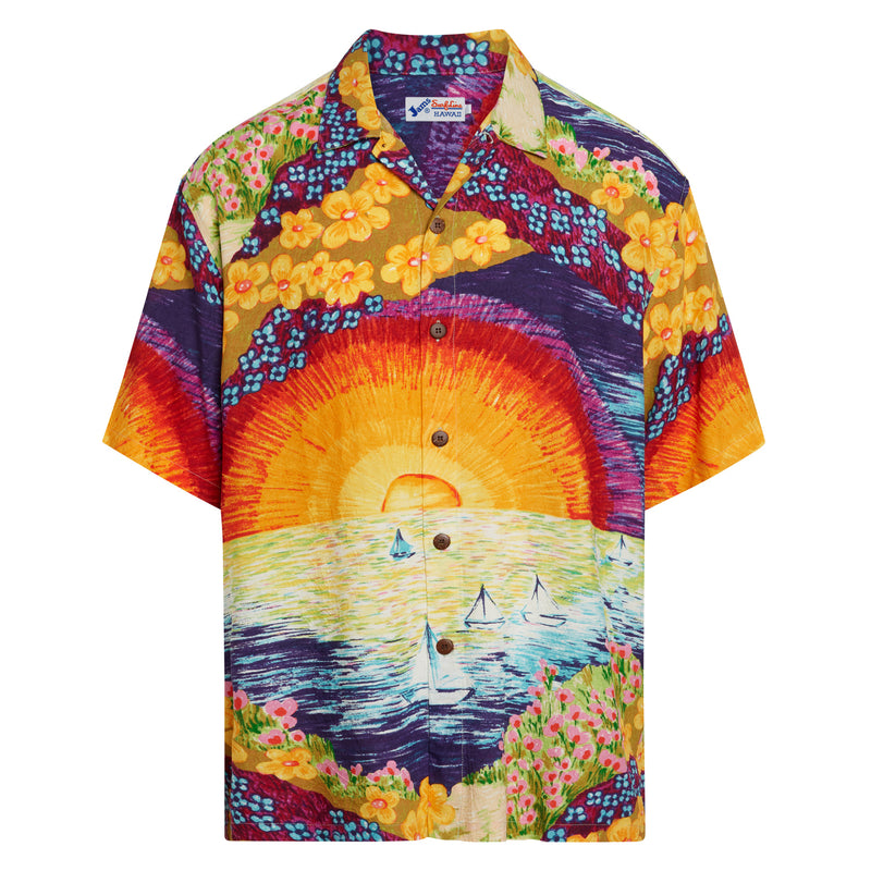 Men's Retro Shirt - Sunset Sail