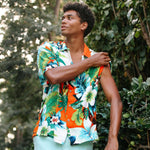 Camisa retro para hombre - Waiola Orange - jamsworld.com