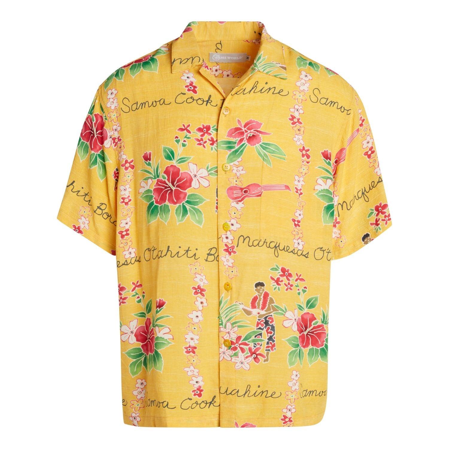 Chemise rétro pour homme - Island Yellow - jamsworld.com