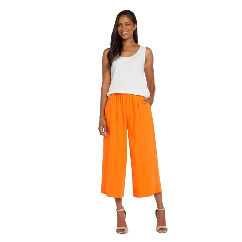 Solid Wide Leg Crop - Apricot - jamsworld.com