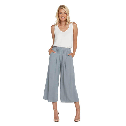 Solid Wide Leg Crop - Oyster - jamsworld.com