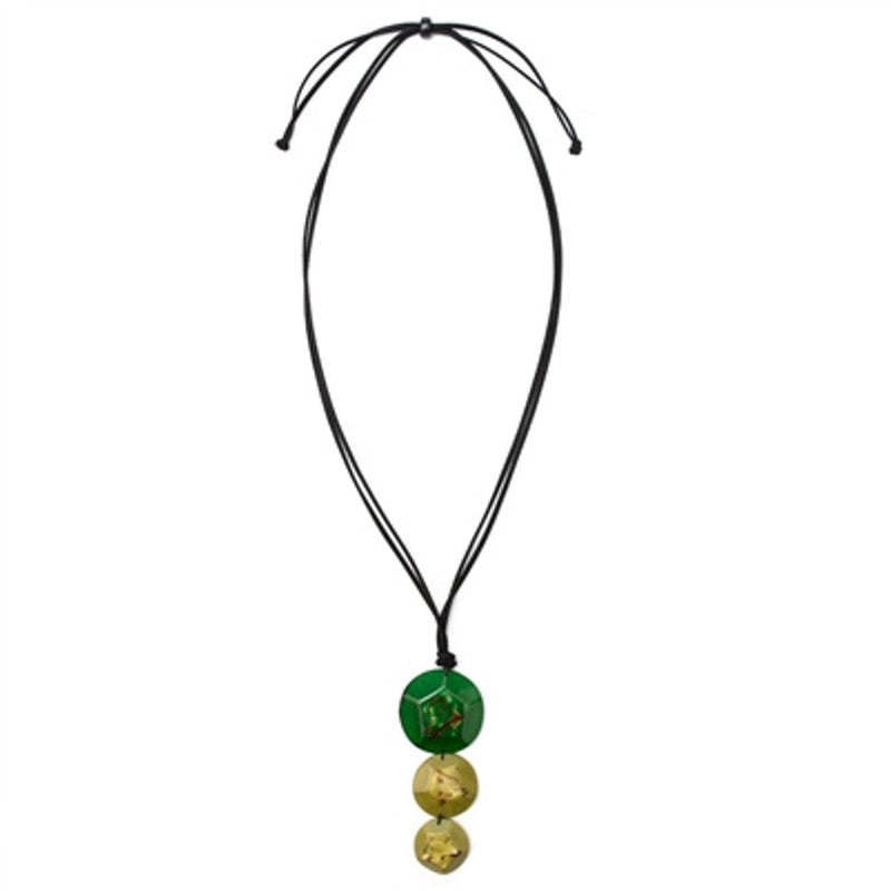 Tagua - Collier El Sol Vert Forêt Vert Olive
