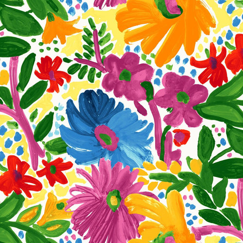 Farmers’ Market Bag - Flower Party White - jamsworld.com