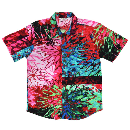Boys Rayon Shirt: XS(4/5 - L(12/14) - Fire Sky