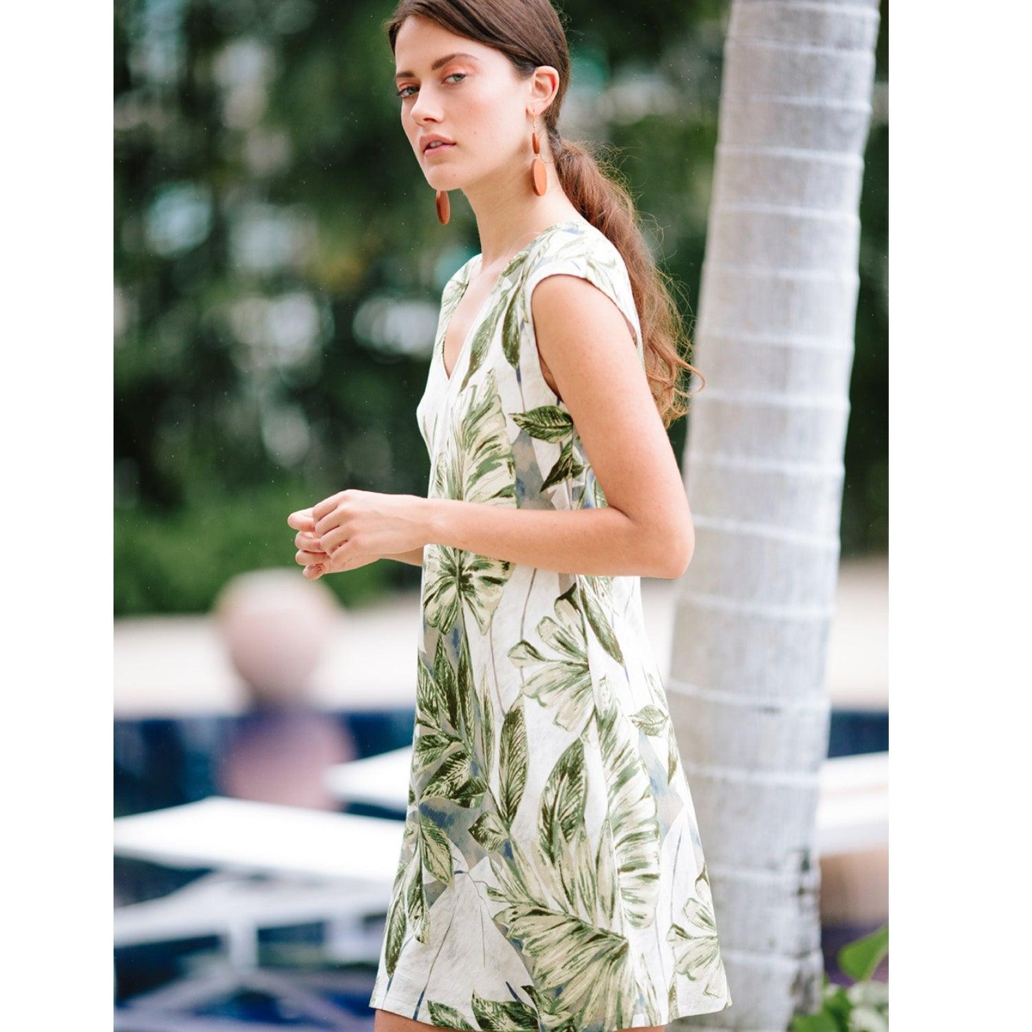 Sherry Dress - Kona Coast Olive - jamsworld.com