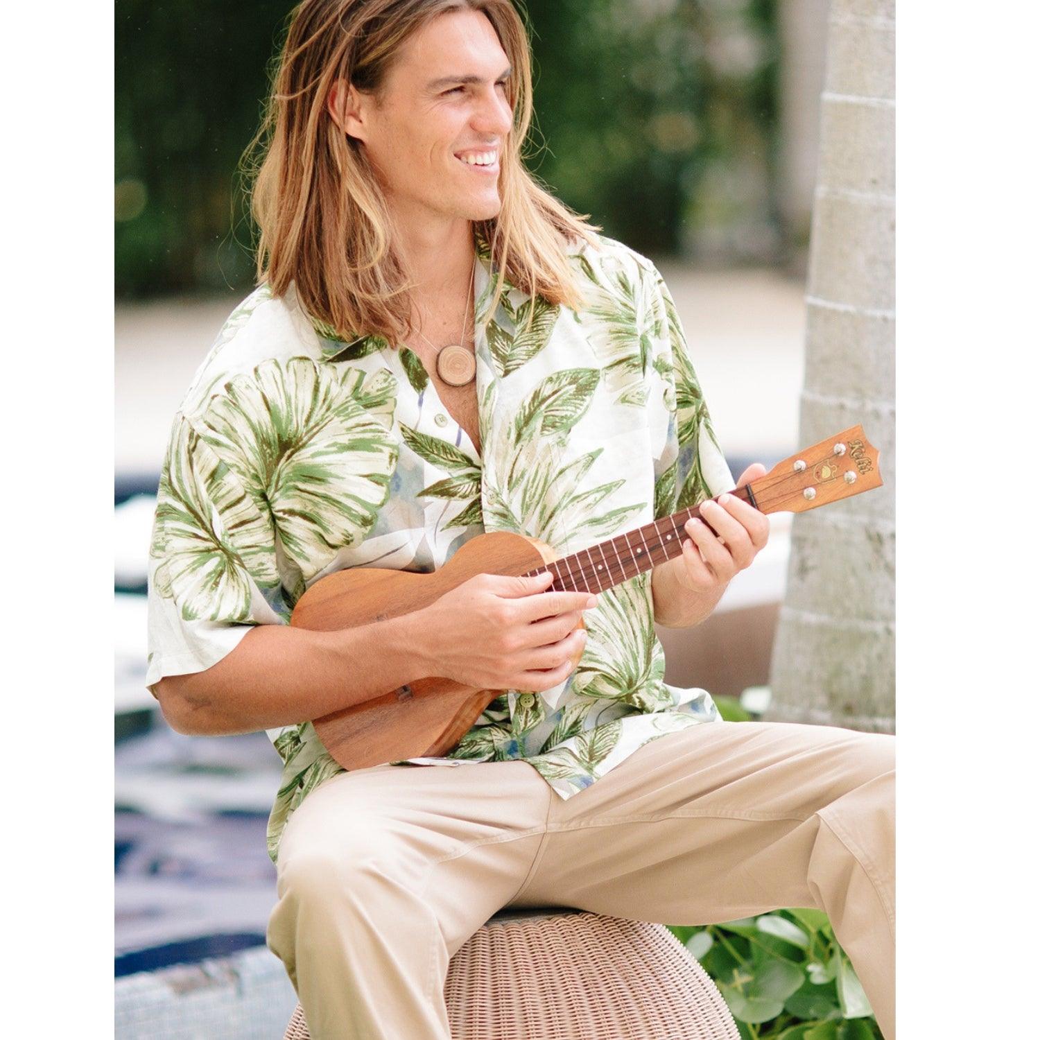 Chemise rétro pour homme - Kona Coast Olive - jamsworld.com