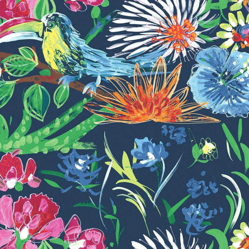 Haut imprimé - Coral Abyss Navy - jamsworld.com