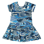 Vestido Hattie para niña: XS(4/5) - L(12/14) - Rainbow Runner Denim