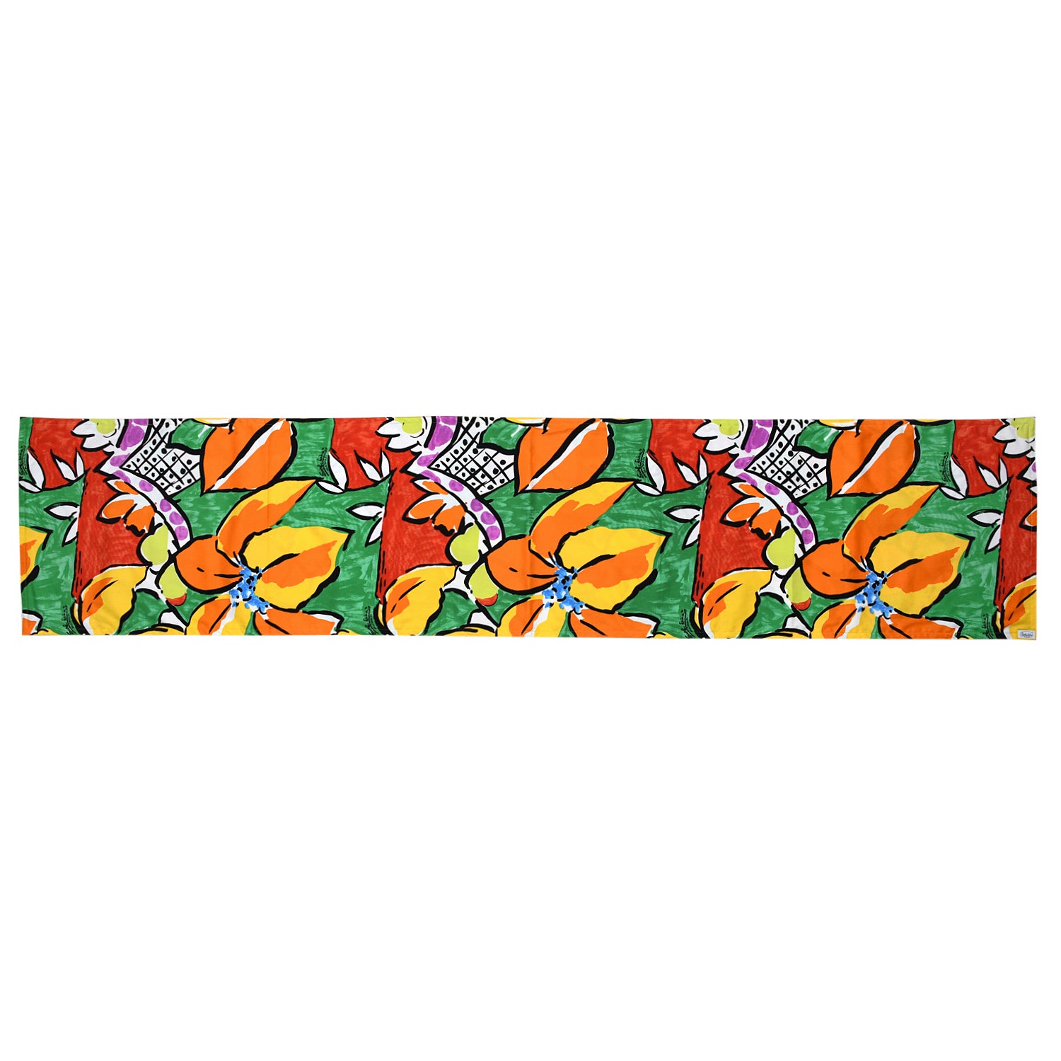 Runner da tavola reversibile Surf Line Hawaii - Jungle Paint Green