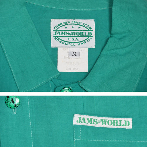 1990's Jams World Solid Rayon Shirt - jamsworld.com
