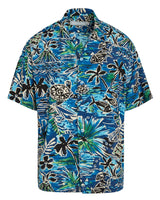Chemise rétro pour homme - Bleu Honu Island - jamsworld.com